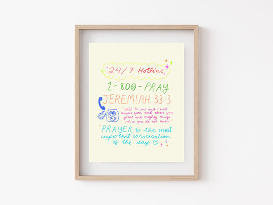 Prayer Hotline - Jeremiah 33:3