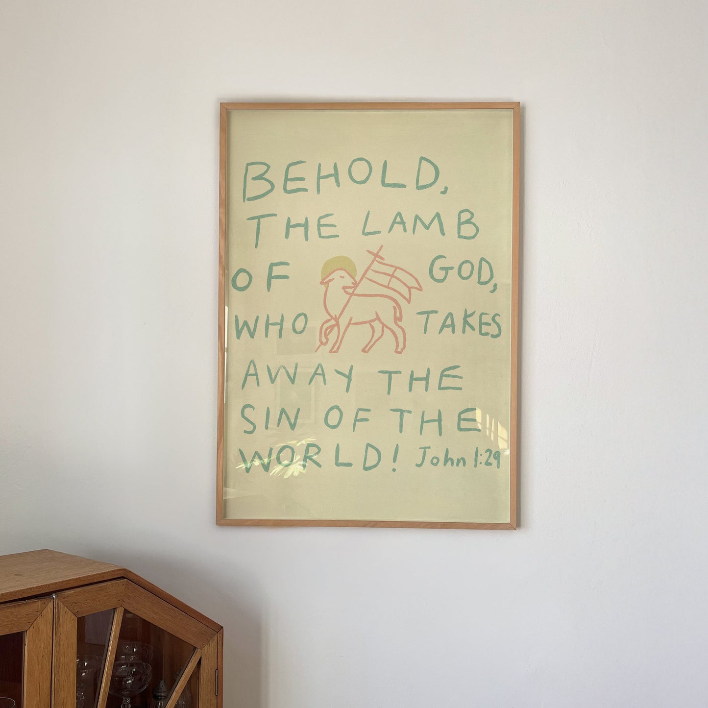 Agnus Dei LAMB of GOD John 1:29 Printable Christian Bible Verse Wall Art (Digital Download)