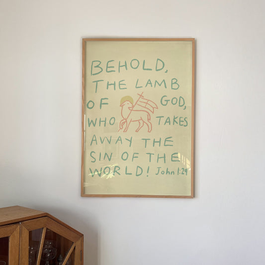 Agnus Dei LAMB of GOD John 1:29 Printable Christian Bible Verse Wall Art (Digital Download)